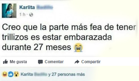 Se queda embarazada de trillizos y cree que estará embarazada 27 meses