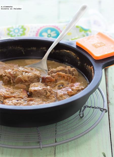 Solomillo de cerdo con leche y mostaza. Receta