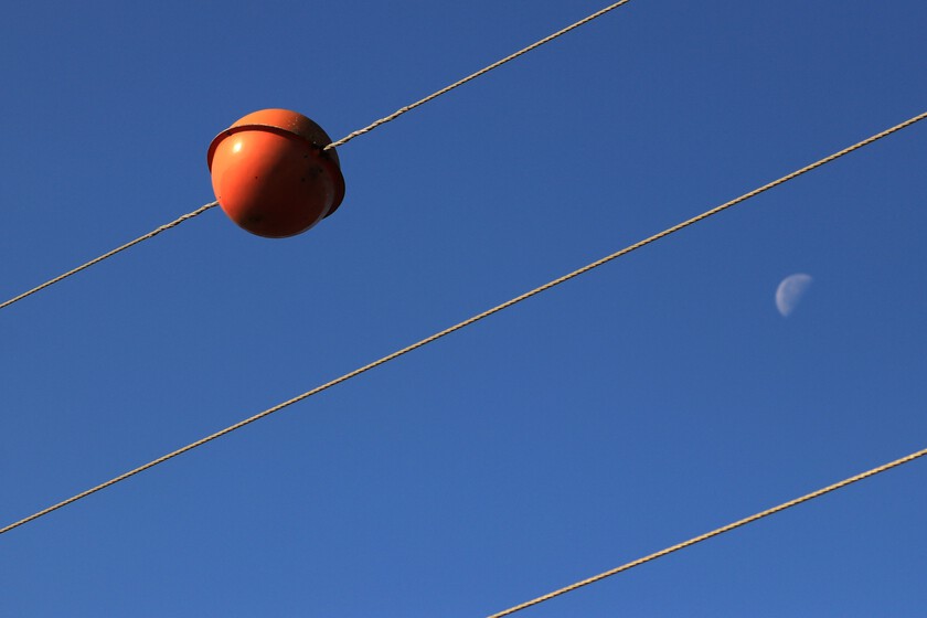Poca gente sabe para qué sirven las bolas rojas de los cables de alta tensión: son una sencilla forma de salvar vidas