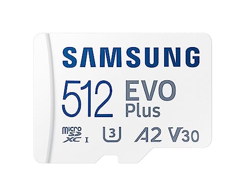 512GB Samsung EVO Plus MicroSDXC 130MB/s +Adapter