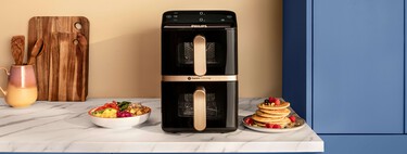 Philips estrena nueva freidora de aire para cocinas pequeñas con doble cesta y ventanas para ver los alimentos 