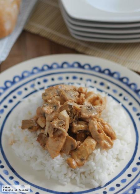 Receta sencilla de Strogonoff de pollo