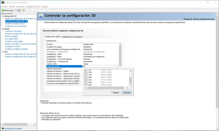 Mejor configuracion 3d online nvidia