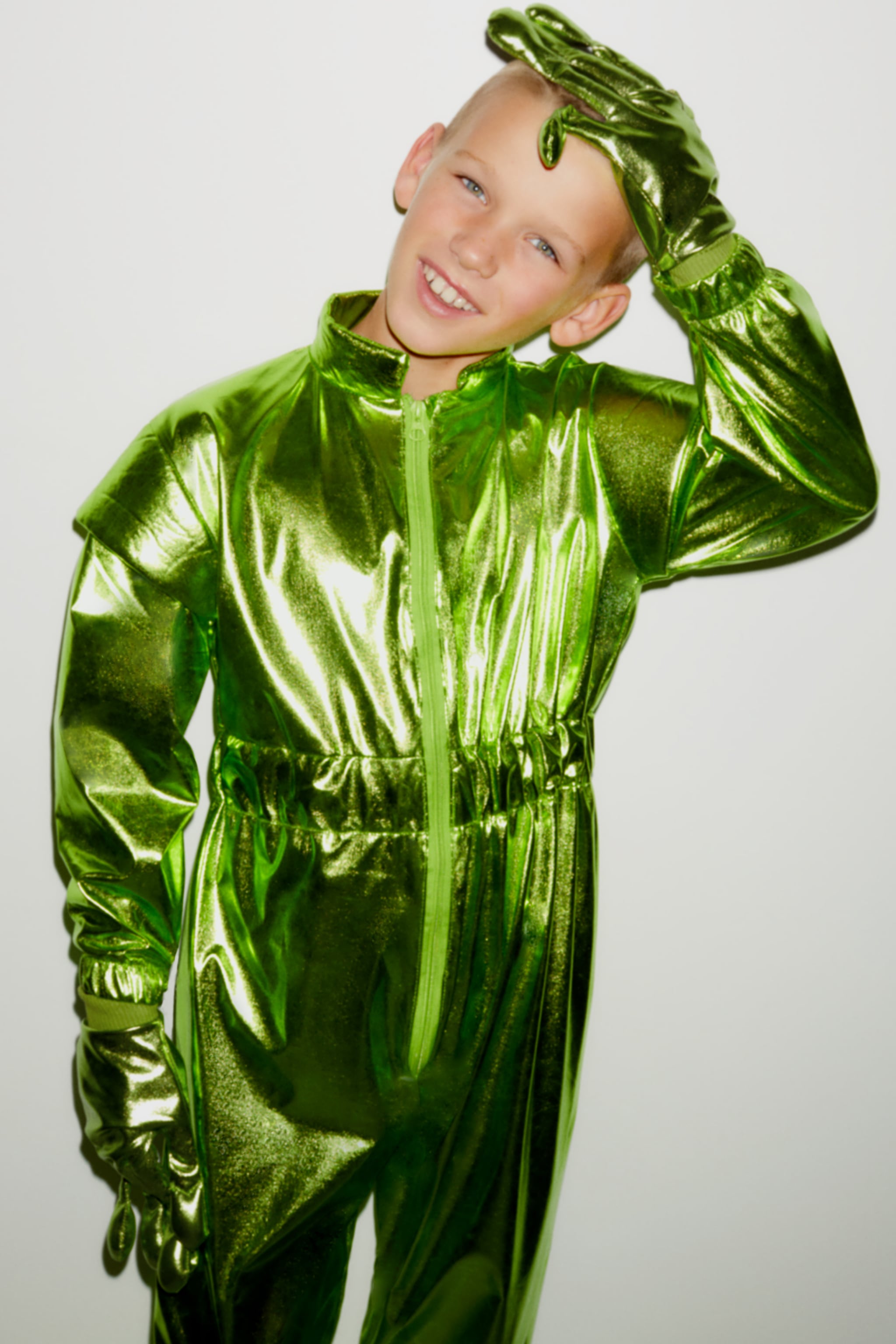 Disfraz verde metalizado