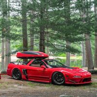 Sí, esto es un Acura NSX versión camper, ¡y con remolque a juego!