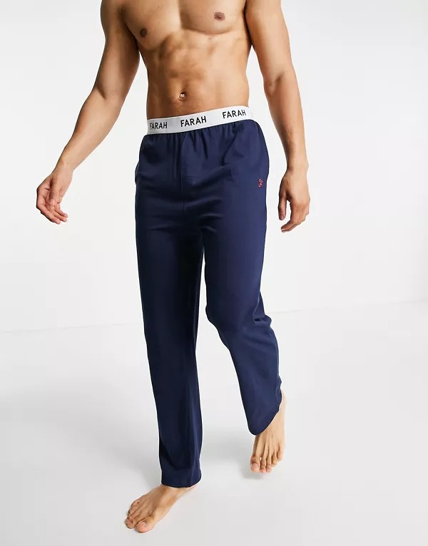 Pantalones azul marino de estar por casa Greshem de Farah