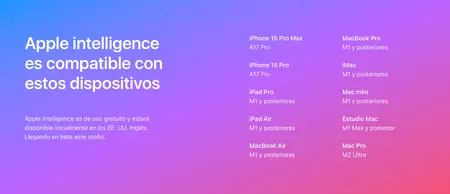 Apple インテリジェンスの互換性