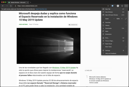 Ya puedes probar el Modo Oscuro en Microsoft Edge para macOS gracias a la versión disponible en el canal Dev
