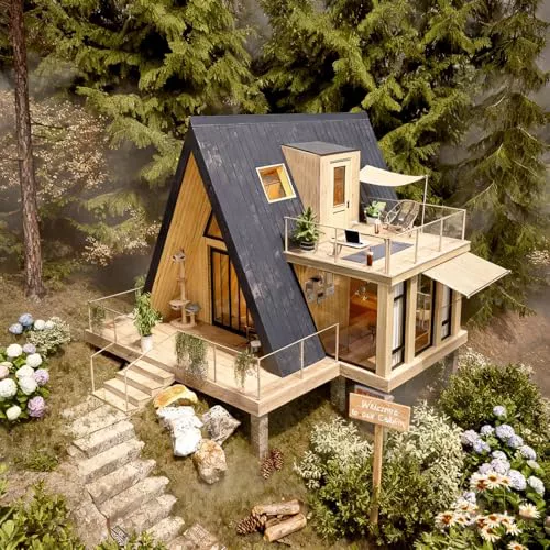 A Frame Cabin Triangle House Pequeña casa Prefabricada