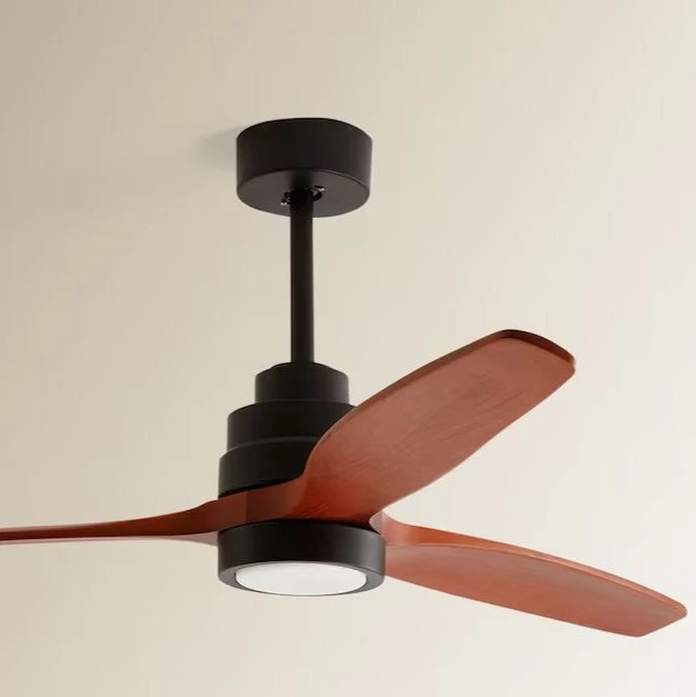 Ventilador de techo con luz LED y Motor DC Son Bou negro y madera El Corte Inglés Negro



