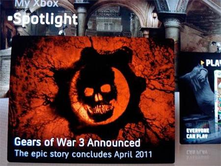'Gears of War 3' anunciado para abril de 2011 por un despiste en Xbox Live