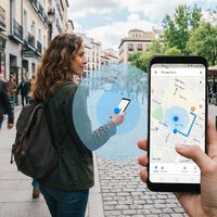 Qué significa que el punto azul de Google Maps cambie de tamaño continuamente 