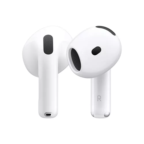 Apple AirPods 4 cancelación Activa de Ruido, Auriculares inalámbricos, Bluetooth, Audio adaptativo, Modo de Sonido Ambiente, Audio Espacial Personalizado, Estuche de Carga USB-C y Carga inalámbrica Apple AirPods 4 cancelación Activa de Ruido, Auriculares inalámbricos, Bluetooth, Audio adaptativo, Modo de Sonido Ambiente, Audio Espacial Personalizado, Estuche de Carga USB-C y Carga inalámbrica