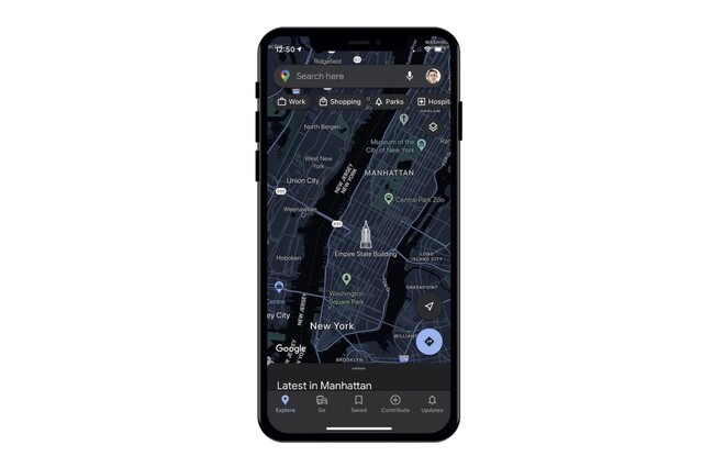 Google Maps Modo Oscuro