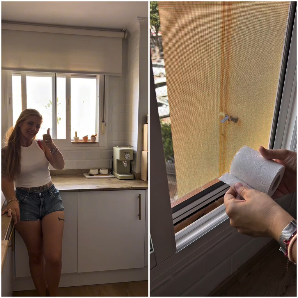 Rocío Butrón, experta en limpieza: «Para tener limpios los rieles de la ventana, pon doble capa de papel higiénico en tu riel y agrégale vinagre de limpieza»
