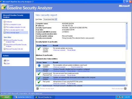 Microsoft Baseline Security Analyzer
