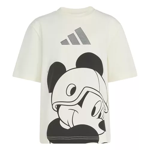 adidas Unisex niños Disney Mickey Mouse Shirt, Off White/Black, 4-5 Years