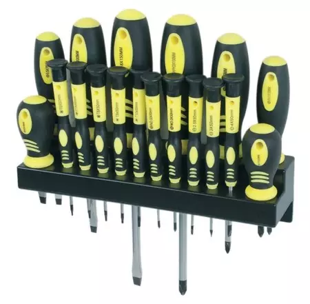 Por sólo 11 euros podemos hacernos con el set de 18 destornilladores Mannesmann M11410 en Amazon