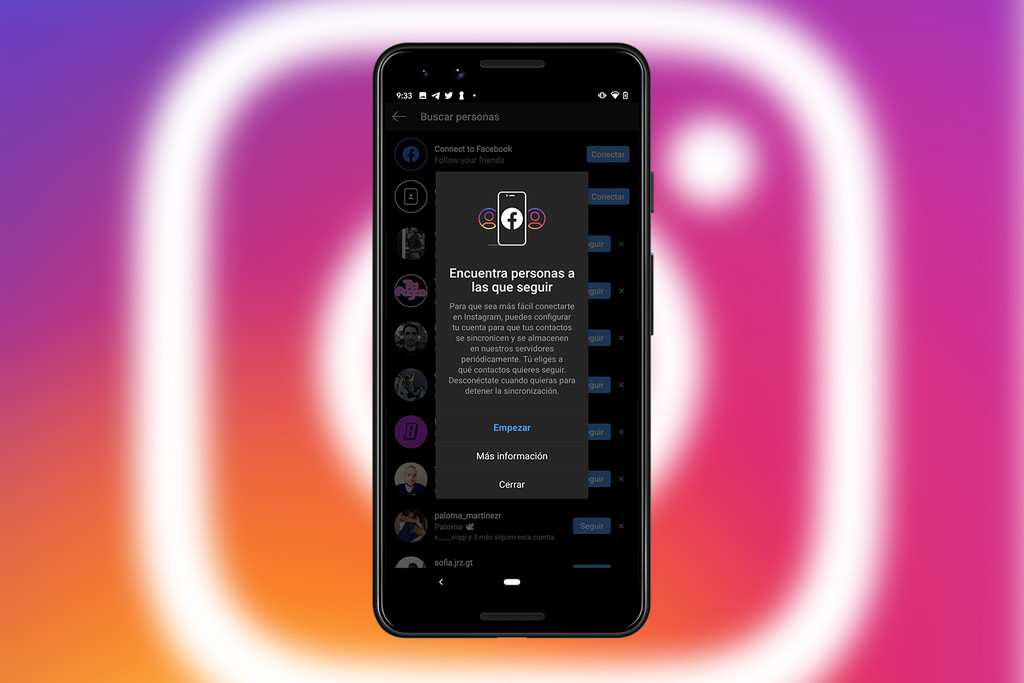 Cómo sincronizar los contactos de Android con Instagram
