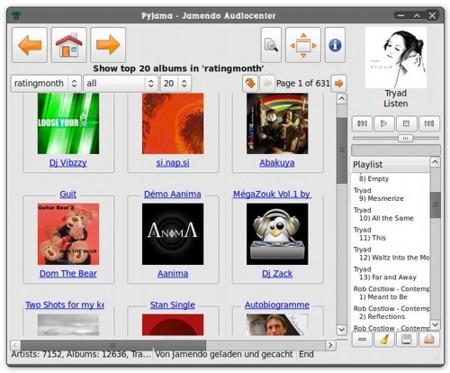 Pyjama: disfruta de Jamendo desde el escritorio GNU/Linux