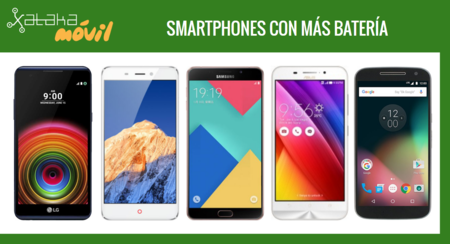 Los smartphones de 2016 con más batería en toda la gama de precios