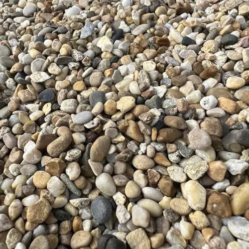 World PLANTIL Gravilla Canto Rodado Amarilla/Grava de Jardín/Piedra Natural/Saco 20 kg/Piedra decorativa/Exterior - interior (10/16 mm)