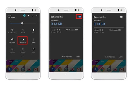 モバイルデータを無効にする