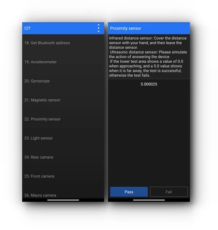 Xiaomi 近接センサーのテスト