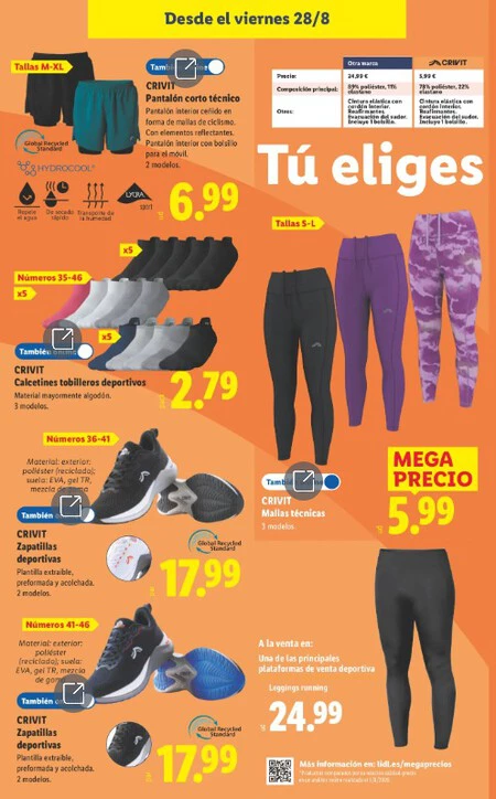 Zapatillas Premium Crivit Folleto Lidl
