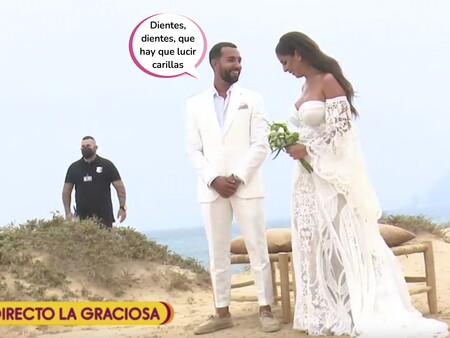 Derrochando pantosensualidad hasta en el día de su boda: todos los detalles del enlace de Anabel Pantoja y Omar 'El Negro' en La Graciosa