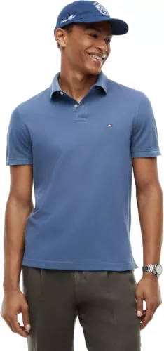 Tommy Hilfiger Polo de Manga Corta Hombre Regular Fit con Botones