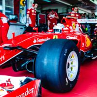 Aspersores en Fiorano para Sebastian Vettel 