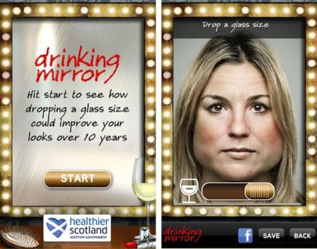Drinking Mirror: tu futuro si continúas consumiendo alcohol