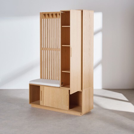 Vestidor Modular De 3 Puertas Crudo Y Blanco 122 Cm