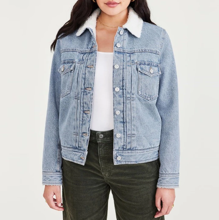 Dockers Cazadora vaquera de mujer con borreguillo