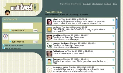 MultiTweet, publicando entradas para Twitter y Jaiku desde una misma interface