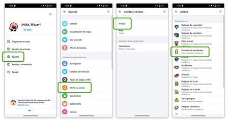 Waze historial de accidentes