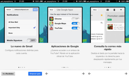 Gmail para iOS se actualiza con la nueva bandeja de entrada y notificaciones a medida