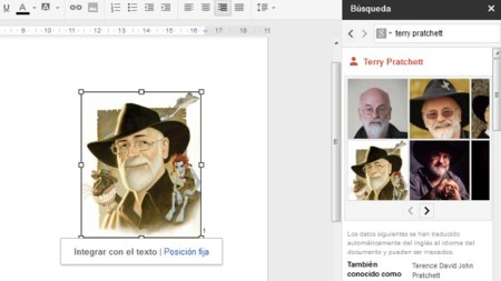Google Docs incorpora una barra para buscar en la web sin abandonar el documento