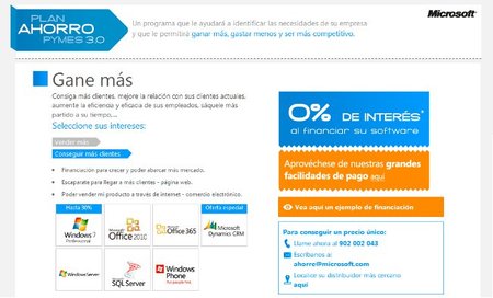 Plan de ahorro 3.0 de Microsoft para la pyme para financiar la adquisición de sus productos
