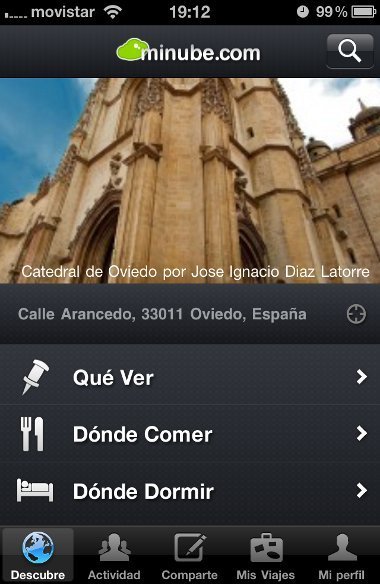 Aplicaciones viajeras para el iPhone: Minube
