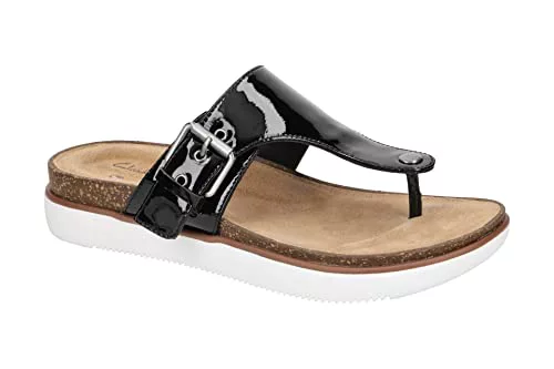 Clarks Sandalias para mujer Elayne Step Unstructured by, Negro , 37 EU