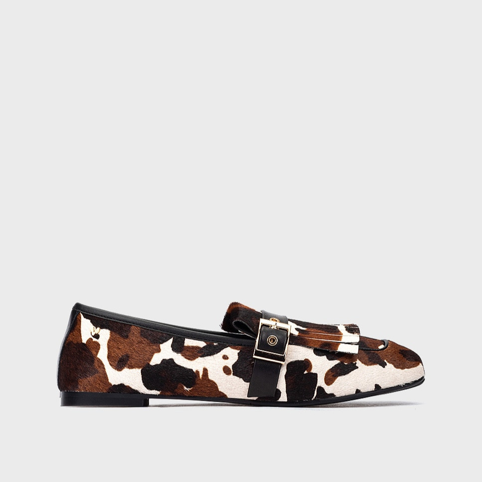 Mocasines de mujer de piel con estampado en color - Martinelli
