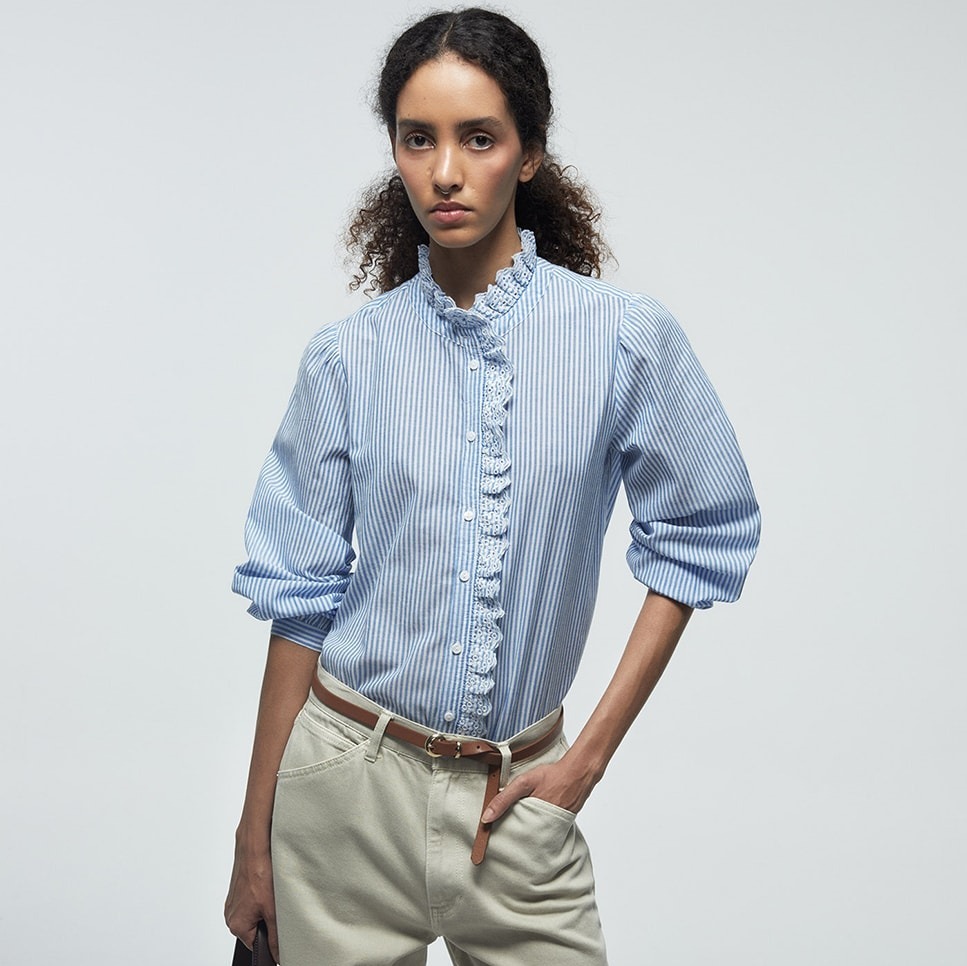 Sfera - Blusa romántica algodón.