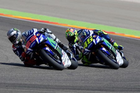 Jorge Lorenzo Valentino Rossi Movistar Yamaha Motogp Aragon 2016