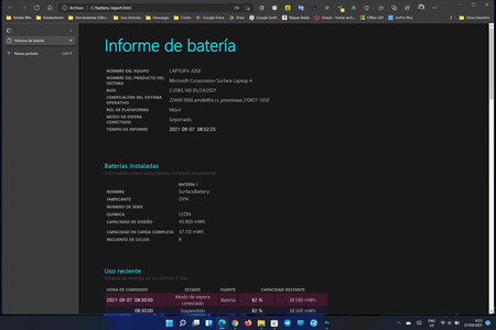 Así puedes acceder a un informe completo sobre el estado de la batería en Windows 10 y Windows 11