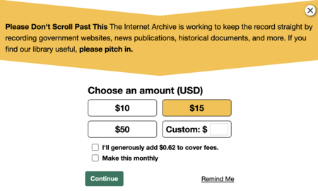 Donaciones Web Archive