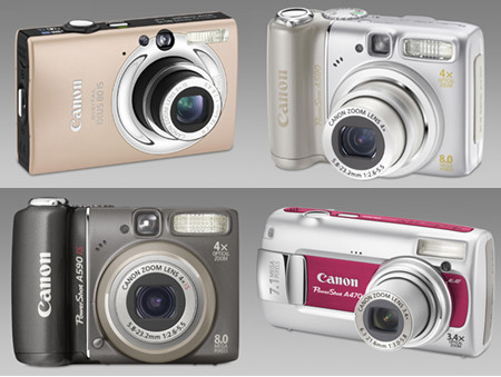 Nuevas compactas de Canon: IXUS 80 IS, PowerShot A590 IS, A580 y A470