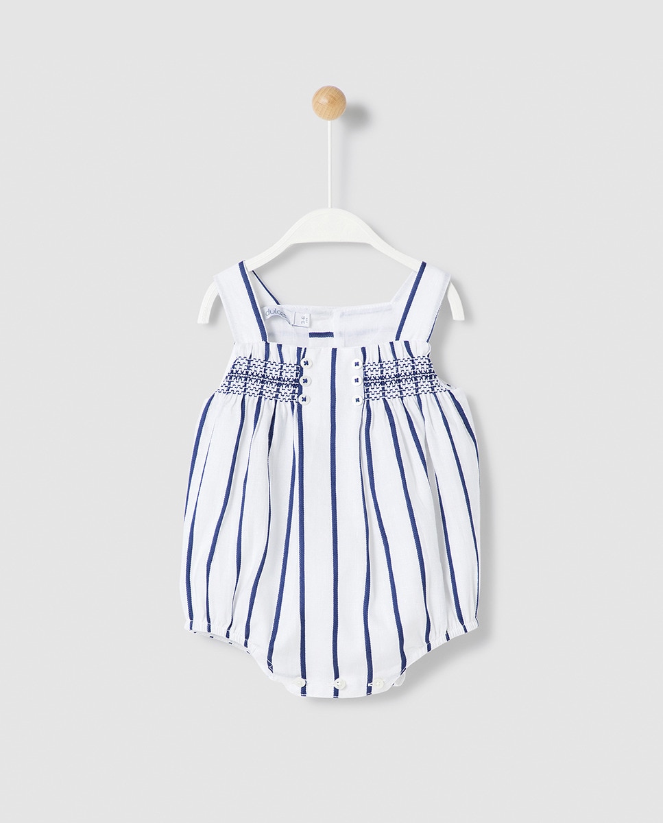 DULCES
RANITA DE BEBÉ NIÑO DE RAYAS AZUL MARINO