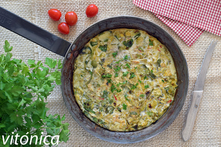 Tortilla fácil y ligera de coles de Bruselas: receta saludable